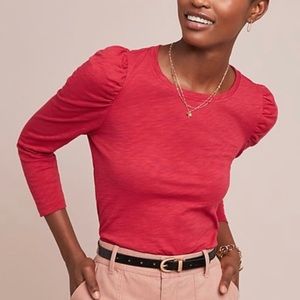 Anthro Eri + Ali puff sleeve tee